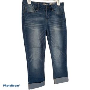 Indigo Rein Junior Size 5 Blue Cuffed Jeans